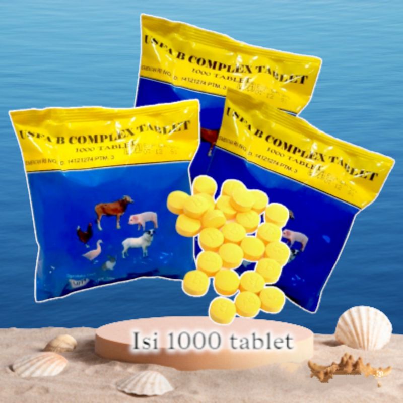 Vitamin B komplek ayam sapi USFA 1000 tablet
