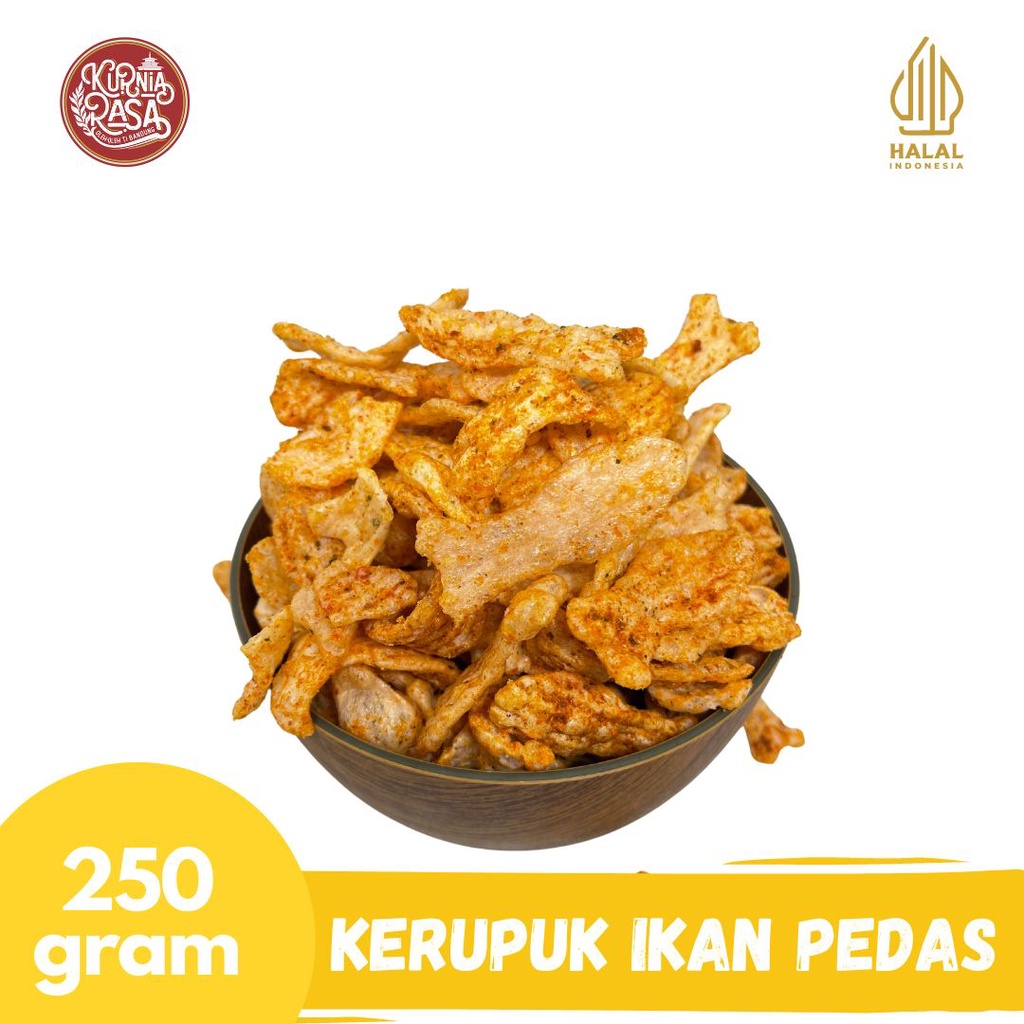 

Kerupuk Ikan Pedas D.Jeruk 250 gr / Kerupuk Mermaid / Kurnia Rasa