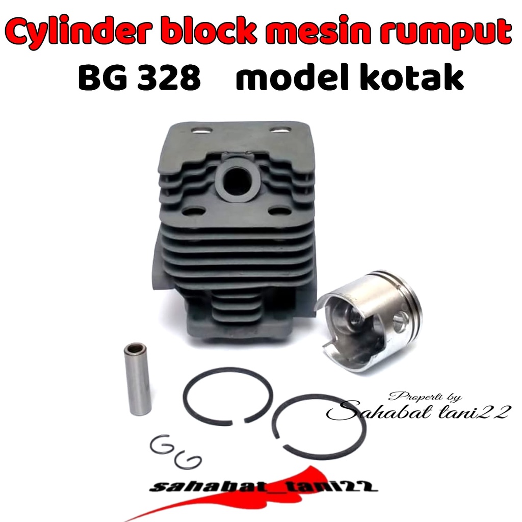 RB Cylinder Block Blok Komplit Mesin Potong Rumput Model segi empat 328 318 FIRMAN