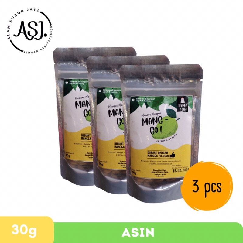 

Manisan Mangga Kering Asin 30 g (Bundle 3 pcs) Mang-Go!