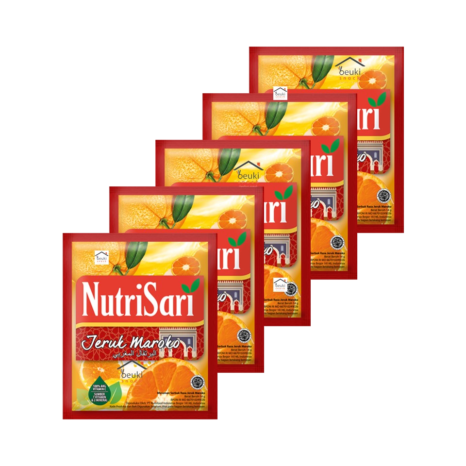 

5PCS NutriSari Jeruk Maroko Minuman Bubuk Rasa Jeruk Maroko