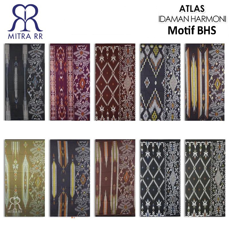 Sarung Atlas Idaman Harmoni Motif Akasia / Motif Batik |Sarung Tenun Dewasa Motif  BHS Original