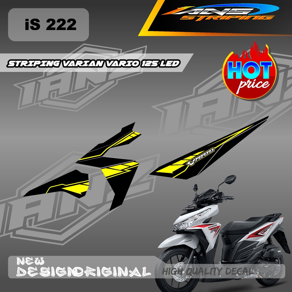 STIKER VARIO 125  LED / STIKER HONDA VARIO 125 LED BERKUALITAS / STIKER HONDA CUSTOM WARNA / DECAL KERETA HONDA VARIO 125 LED IS222