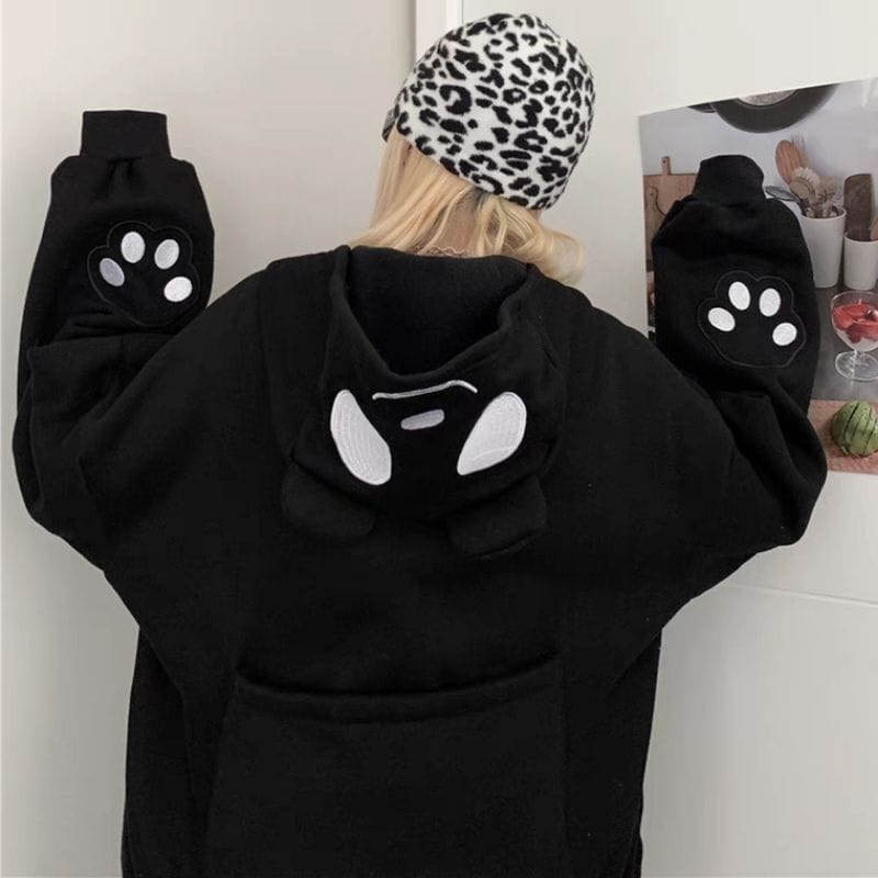 BACK PANDA POCKET JAKET OVERSIZE - JAKET KARAKTER PANDA LUCU KEKINIAN