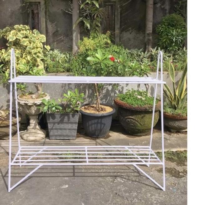 ✧ RAk pot besi 2 susun/ rak sepatu besi 2 susun / rak pot tanaman ✵