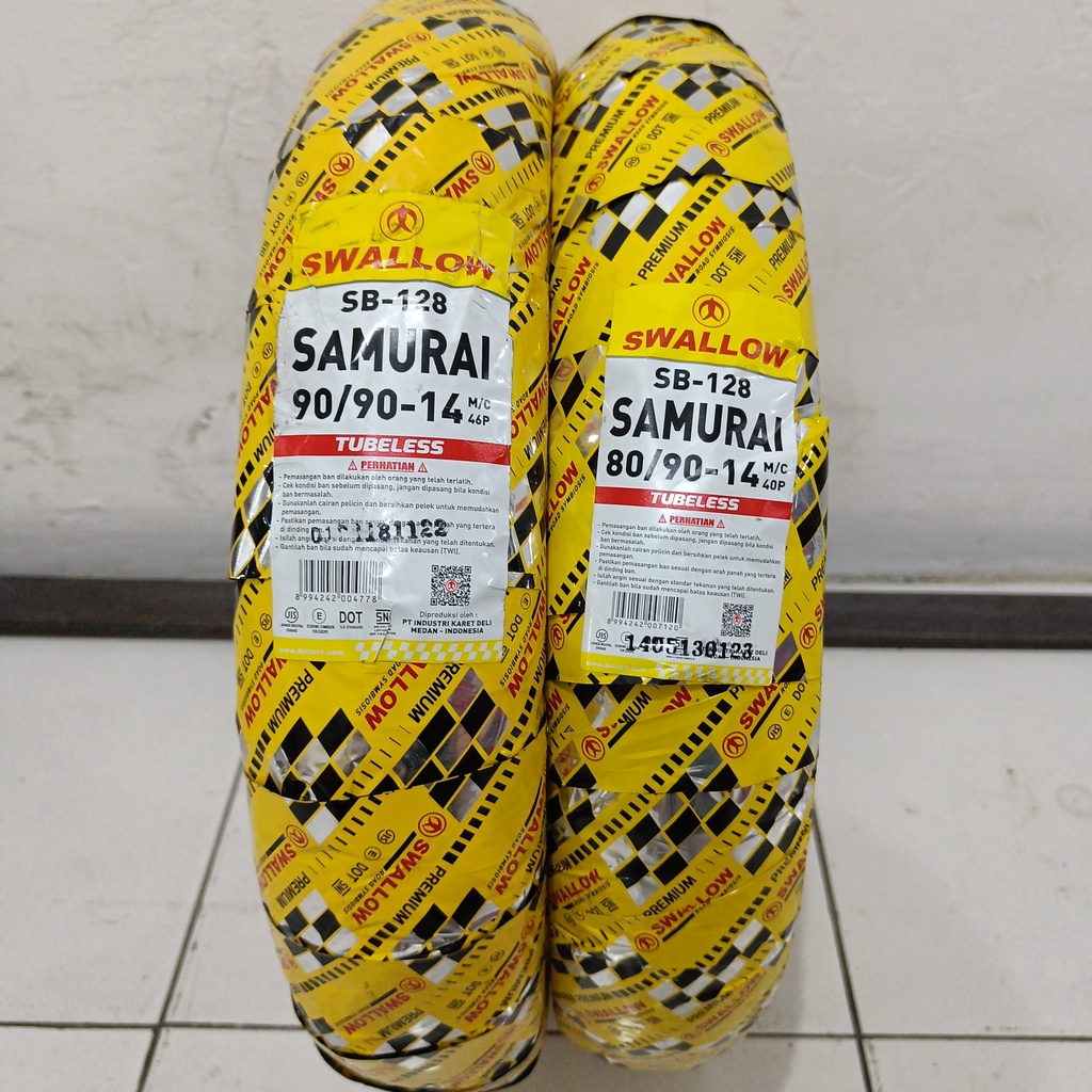 PAKET BAN TUBELESS 80/90-14 & 90/90-14 SWALLOW + pentil tubeless