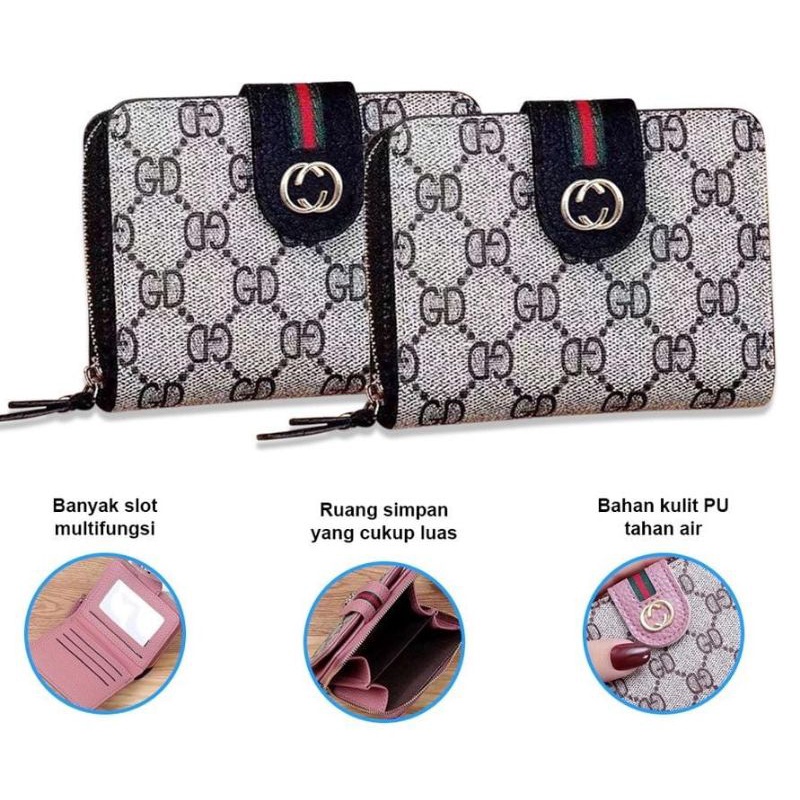 Medan Termurah kd56 Dompet lipat import GD Dompet zipper motif GC