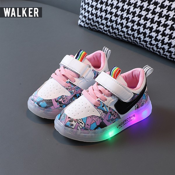 Sepatu Anak Laki Laki Perempuan LED Light - Sepatu Sneaker Anak Lampu LED M289