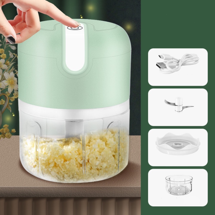 Mini Food Chopper Electric Charging USB 250 ml / Blender Portable Penggiling Bumbu Dapur Daging