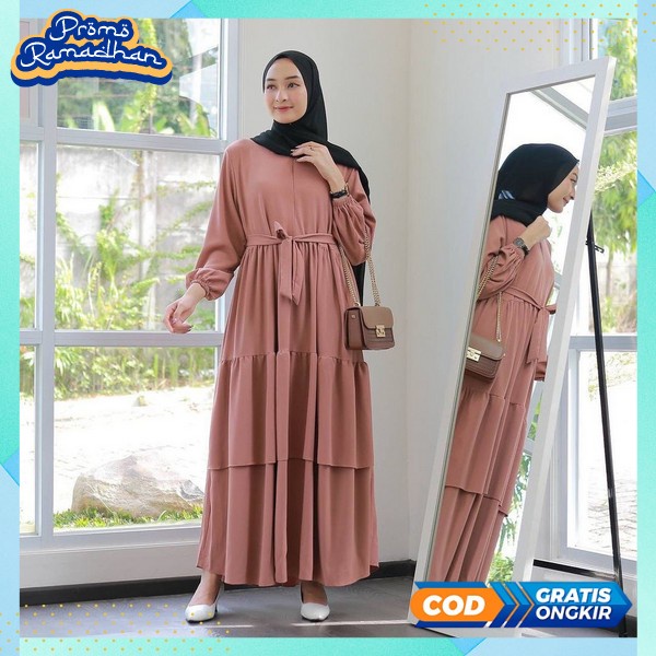 Bajh Ghamis Dress Polos Terlaris Baju Gamis Pesta Dress Muslimah Mewah Gsmis Import Terbaru2023 Syar