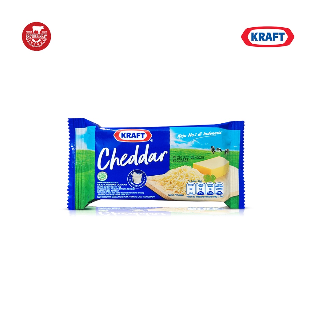 Kraft Keju Cheddar Midi 70gr, Halal