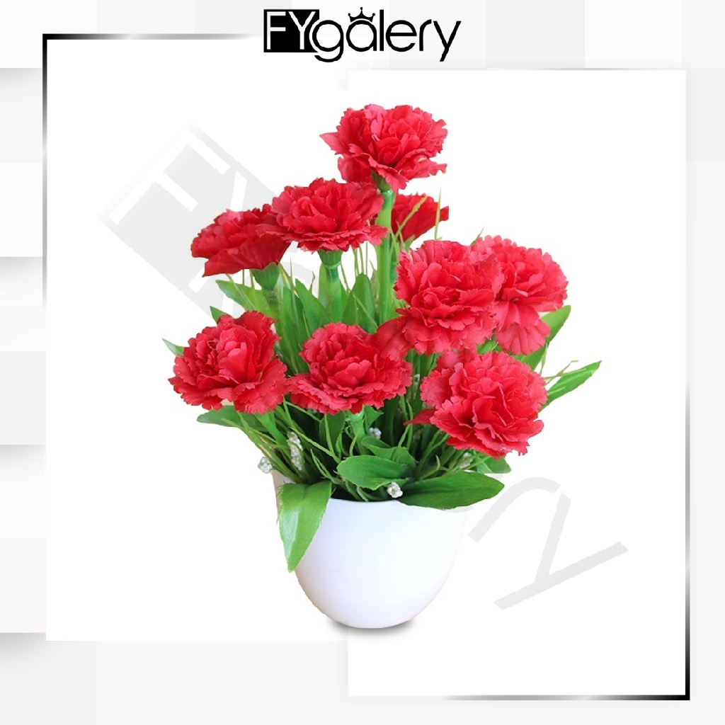 FYGALERY PT19 Pot Tanaman Hias Bunga Hias Plastik Ornamen Pot Bongsai Artificial Flower Decoration