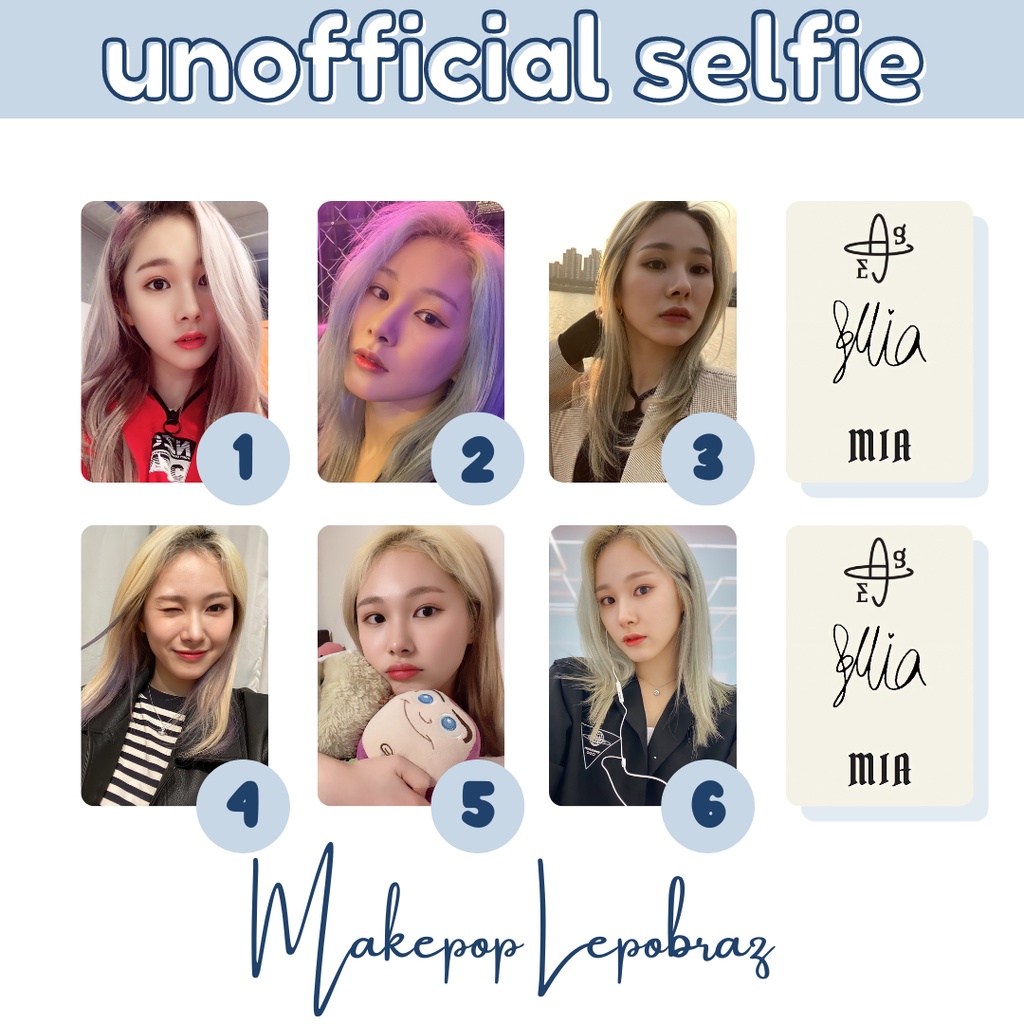 [MIN. 3 PC] EVERGLOW UNOFFICIAL SELFIE - GIRLFRIENDABLE PC AISHA EU E:U MIA ONDA YIREN SIHYEON