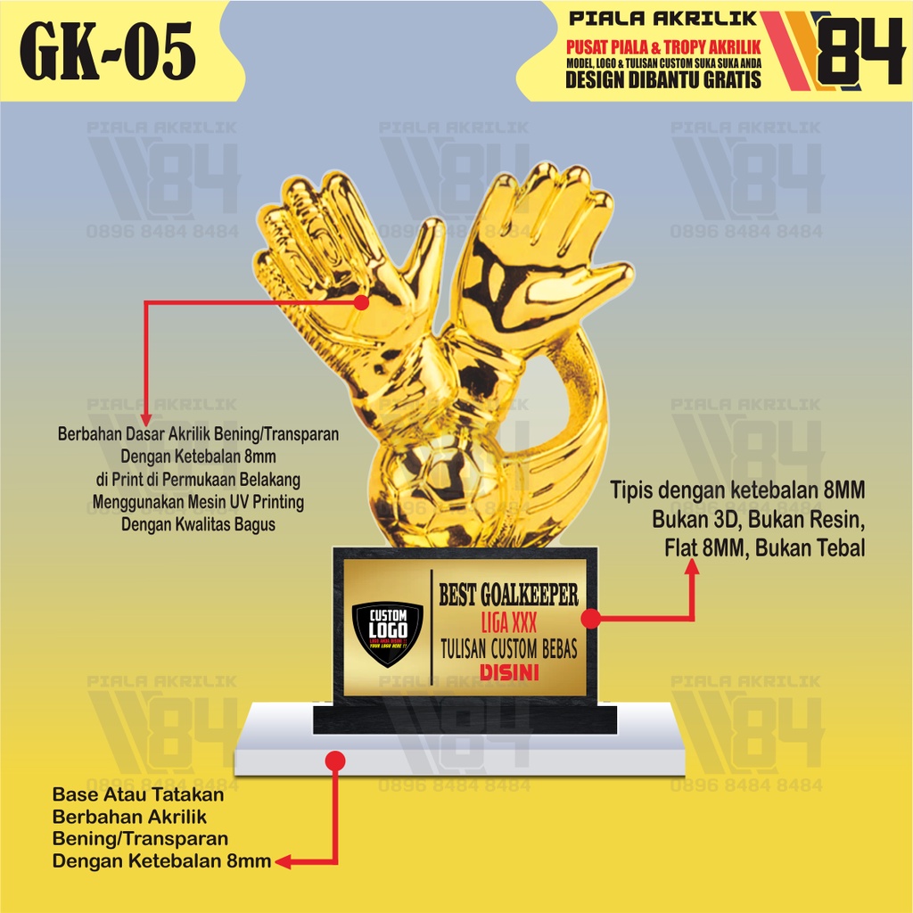 PIALA KIPER, PIALA KIPER TERBAIK, PIALA GOALKEEPER, TROPHY KIPER, TROPHY KIPER TERBAIK, TROPHY GOALK