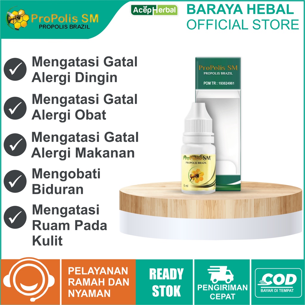 Obat Gatal Alergi Dingin Biduran Atau Kaligata Propolis SM With Nano Technology