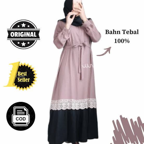 COD Gamis Hari Raya 2024 | Baju Gamis ukuran Jumbo Size L XL XXL XXXL 4XL | BIG SIZE LD 130 Kaffa Sy
