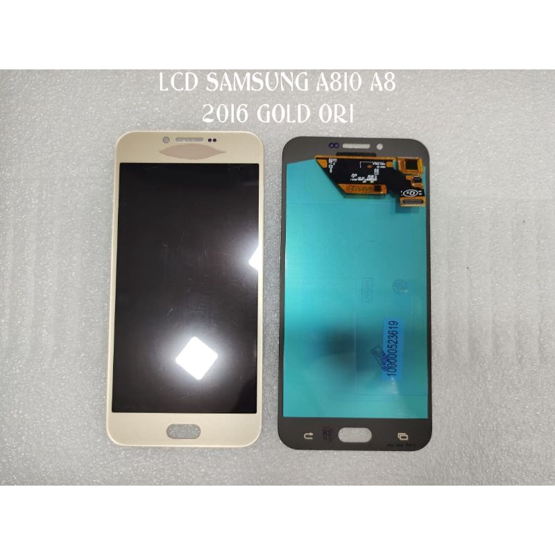 LCD SAMSUNG A810 A8 2016 BLACK GOLD ORI