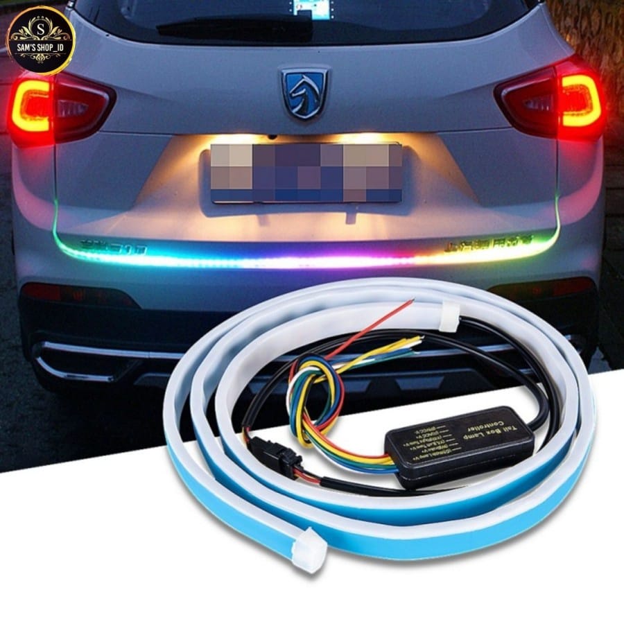 Lampu LED Bagasi Mobil 120cm LED DRL Running Tail Trunk RGB Pelangi
