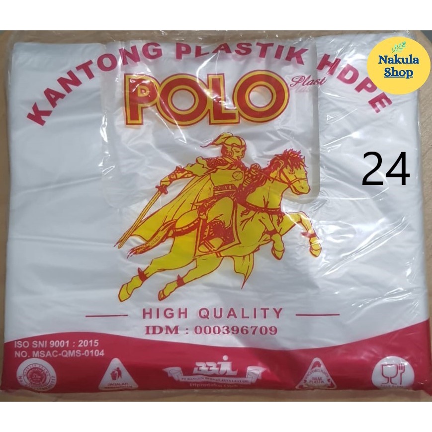 Kantong Plastik Kresek Polo Bening - Ukuran 15 &amp; 24