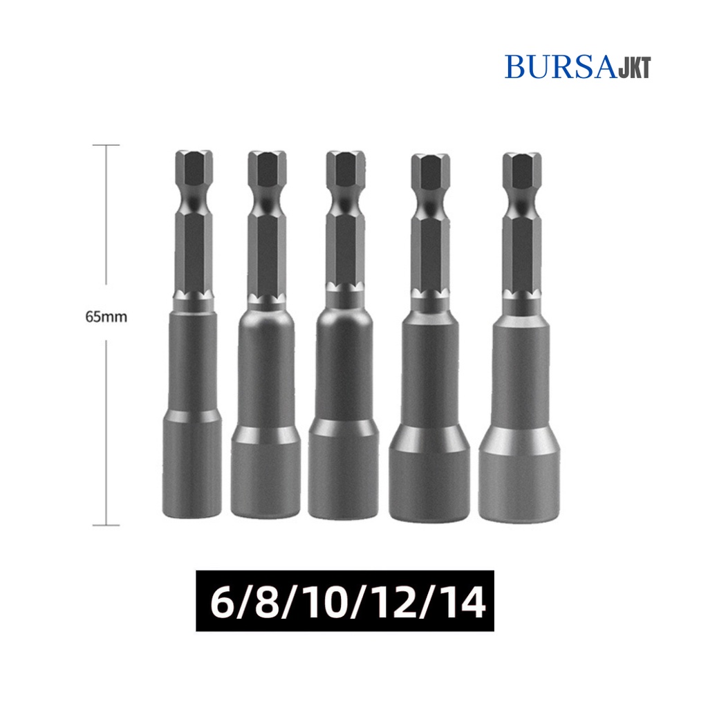 MATA OBENG ROOFING ADAPTER HEX SOCKET MAGNETIC SET 1/4 INCH 6.35 6 - 13 MM