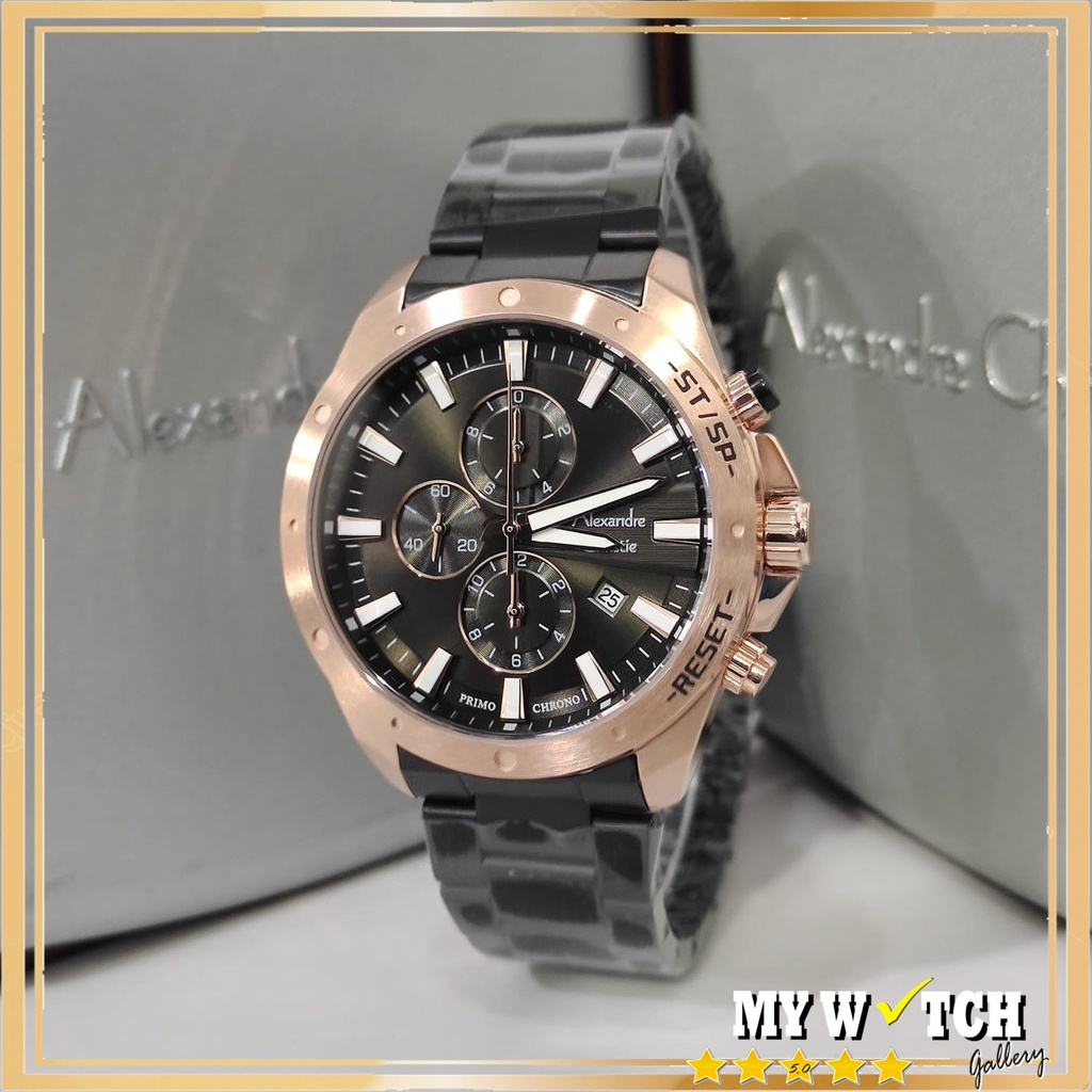 Jam Tangan Alexandre Christie / Alexander Pria AC Chronograph 6669 MC Original