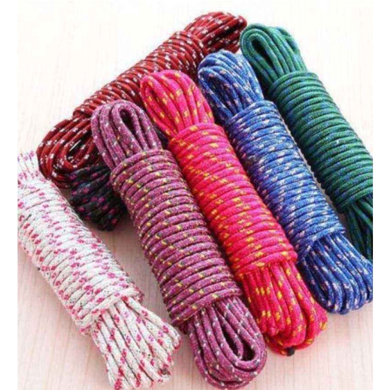 TALI JEMURAN 10 METER NYLON TALI IKAT BARANG SERBAGUNA TALI TAMPAR NYLON ROPE MURAH