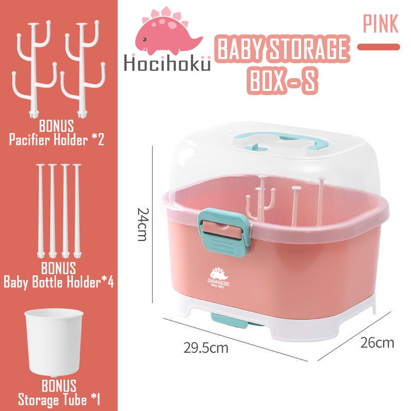 *COD* Rak Pengering Botol Bayi Zavanese Perlengkapan Bayi - Pengering Botol Gelas Serbaguna-PINK SIZE S + BUBBLE