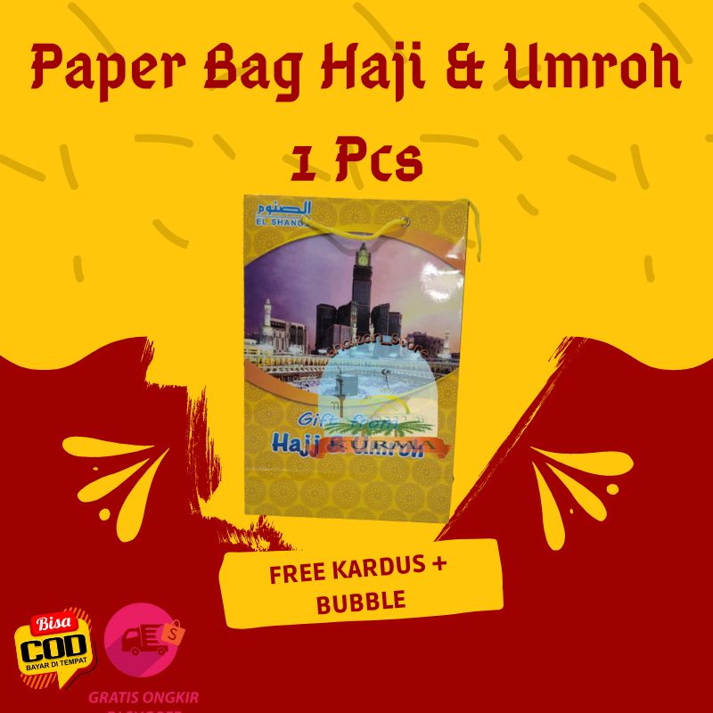 

PAPER BAG BIRU PER 1 PCS / TAS SOUVENIR OLEH OLEH HAJI DAN UMROH / GIFT