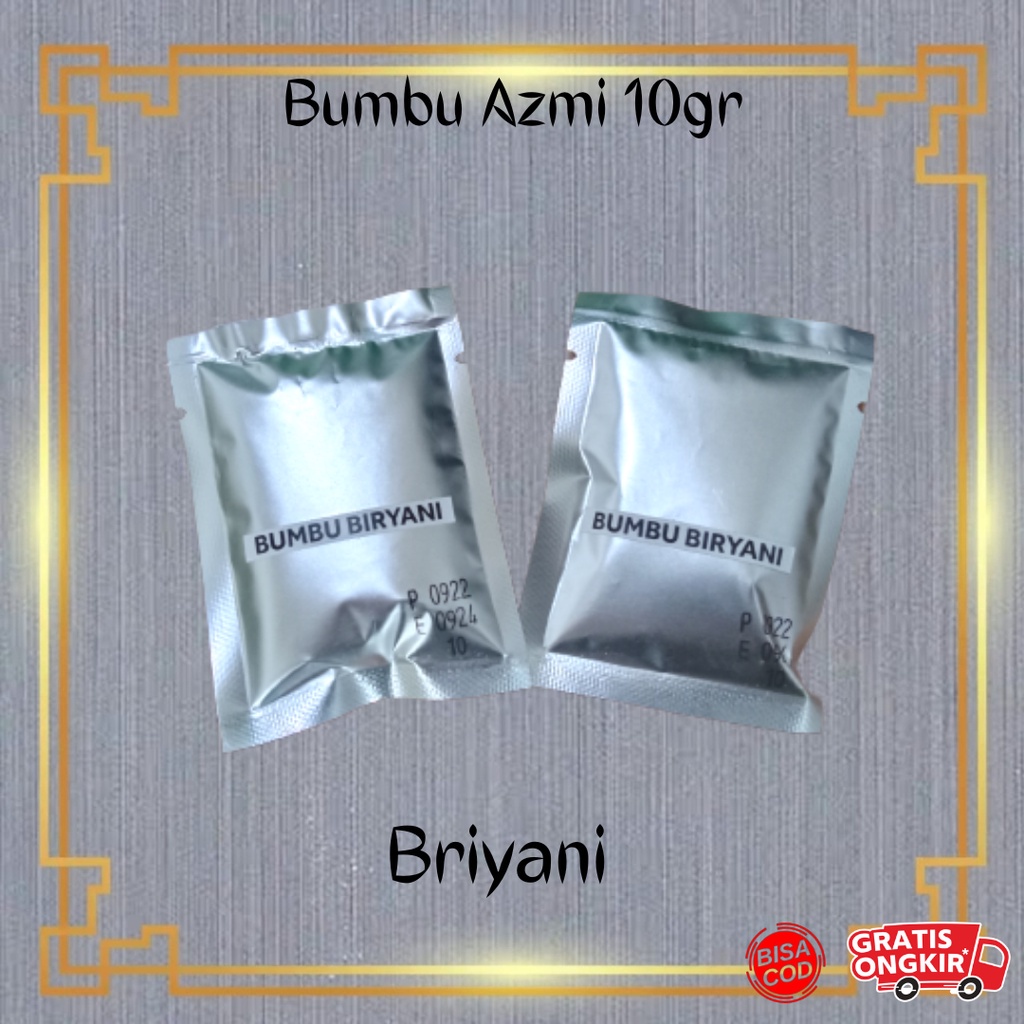 Bumbu Nasi Briyani isi 10 gram / Bumbu Briyani Nasi INSTAN No MSG 10gr