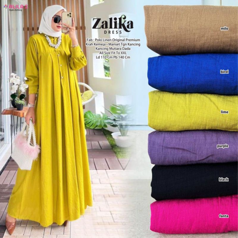 Gamis Wanita Maxy Dress Zalika Ori Alila 2