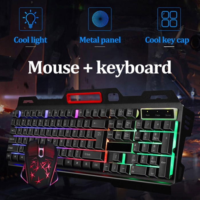 Terlaris Gaming Keyboard Mouse Set Murah Cmk198 Rgb Keyboard Pc Laptop