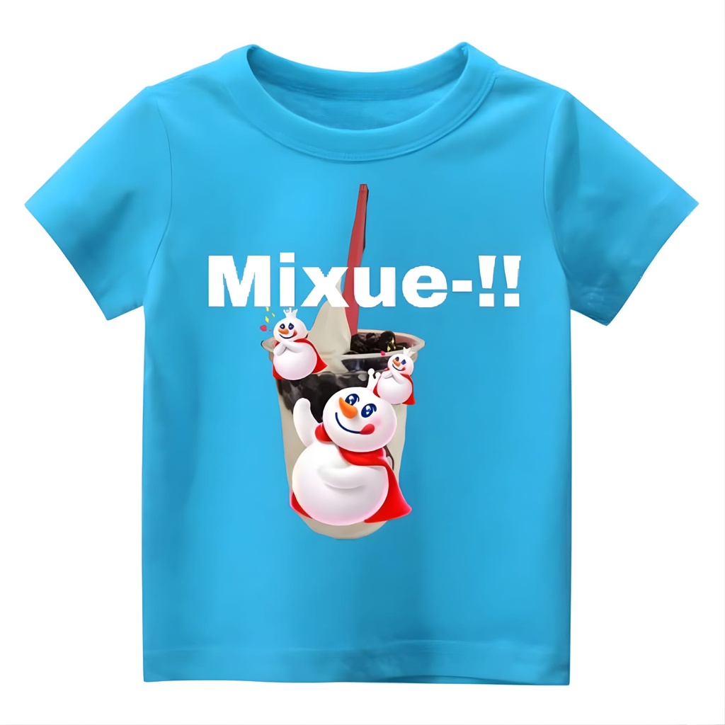 Hzl_outfit Kaos Baju Anak Uniseks Mixue Cream/Kaos Anak Perempuan/ Kaos Anak Laki Laki