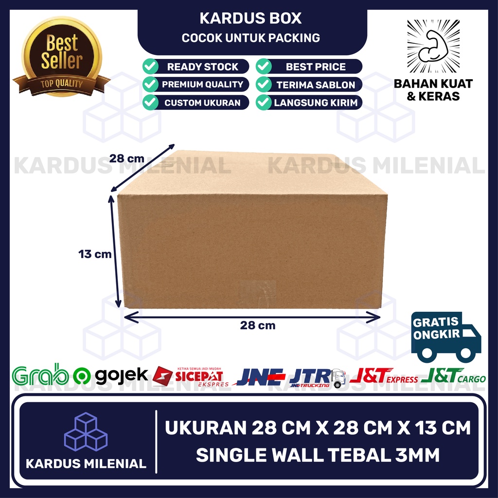 

Kardus box karton packing 28x28x13