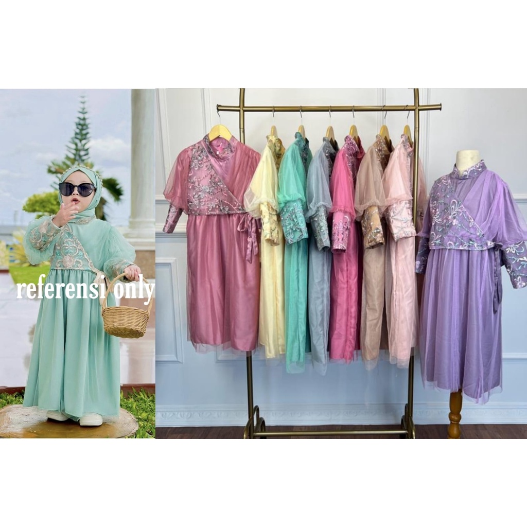 PCS MAXY HAVVA KID MS 3 UKURAN S M L FASHION PAKAIAN ANAK PEREMPUAN DRESS GAMIS MAXI