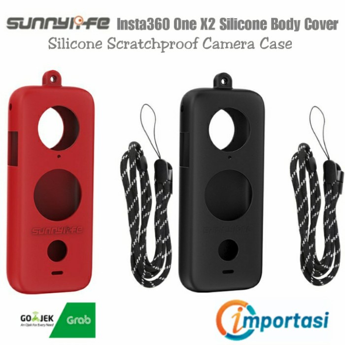 SUNNYLIFE Silicone Body Cover Insta360 One X2 Soft Case Protector - Hitam