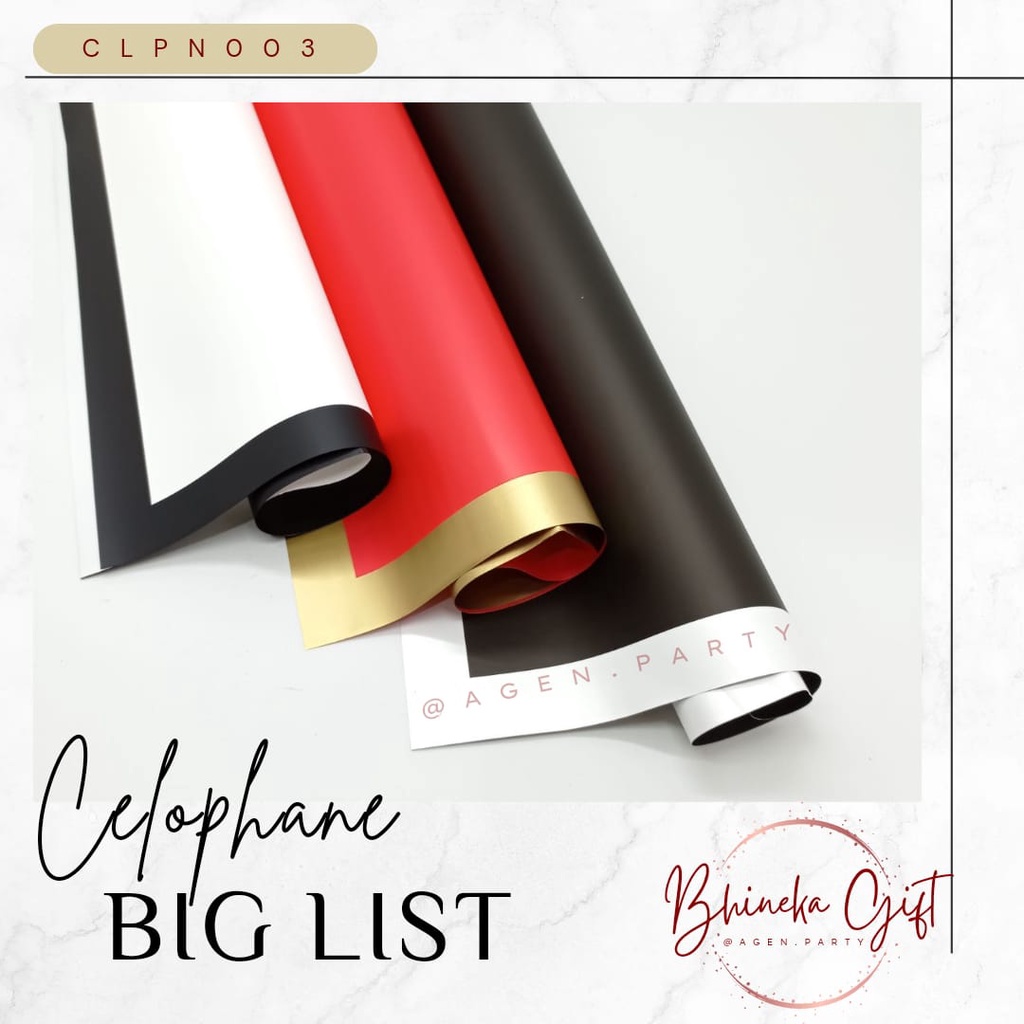 

(20 Lembar) Grosir Cellophane Kertas Buket Bunga Big List CLPN003