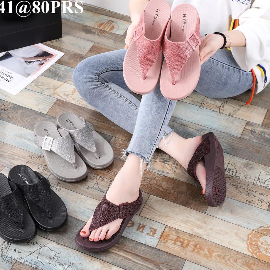 Serbuu Sandal Wanita Terbaru 2022/Sendal Jepit Karet HYS New 1025/Sendal Jelly Import