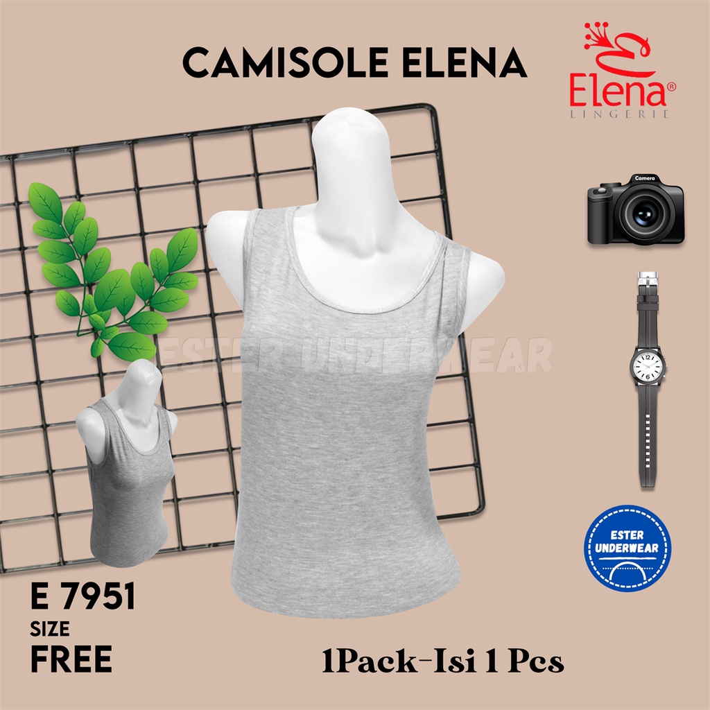 Elena Tanktop Singlet Wanita Katun Super Lembut E 7591 Isi 1 Pcs