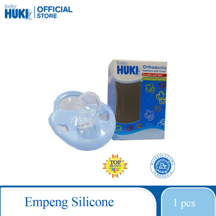 Huki Orthodontic Soother with cover / Huki Empeng Silicone Satuan