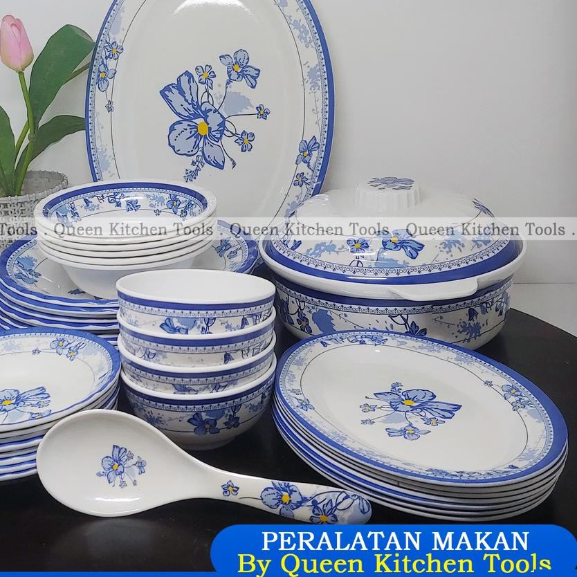 Ω 1 Set Peralatan Makan Melamin Korea | Original | Dilengkapi Mangkuk dan Piring ❅