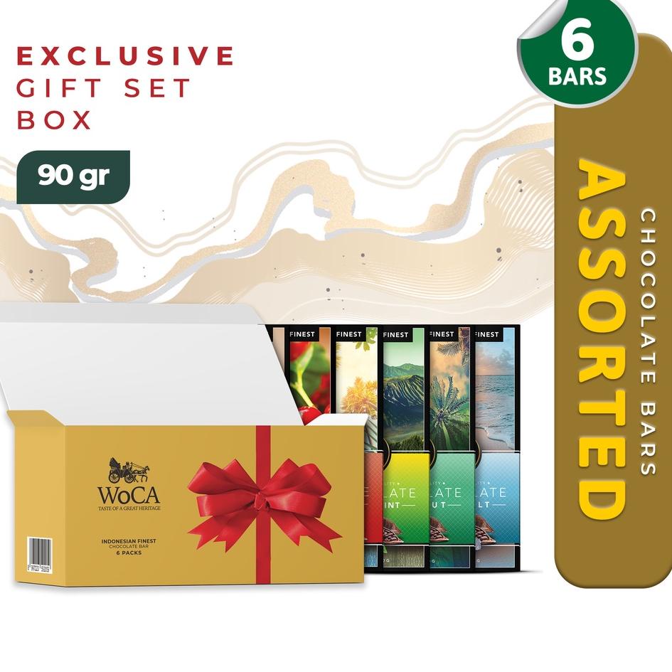 ▼ WoCA Assorted Chocolate Bar WoCA 6x90 gram ♣