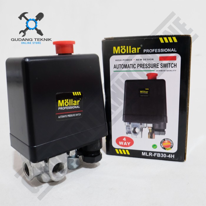 Sakelar Tekanan Angin Otomatis Kompresor 1 Cabang MLR-FB30-1H 4 Cabang MLR-FB30-4H For Way MOLLAR / Automatic Pressure Switch Compresor 1 Way MLR-FB30-1H 4 Way MLR-FB30-4H MOLLAR