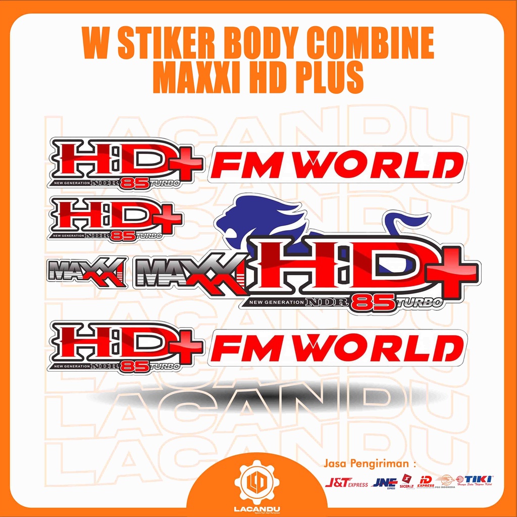 W STIKER BODY COMBINE MAXXI HD PLUS for COMBINE HARVESTER LACANDU PART