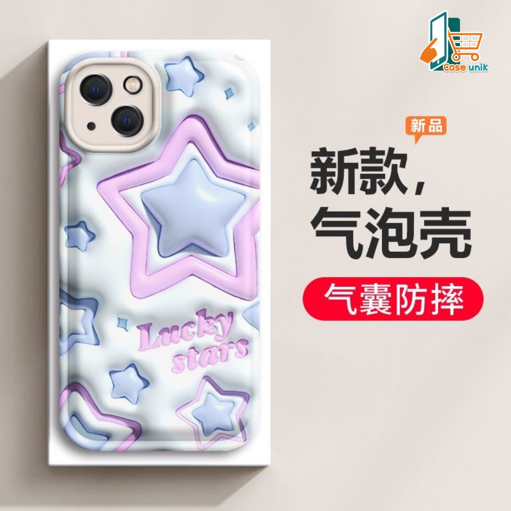 SS147 SOFTCASE LUCKY STARS AKSEN 3D PRINTING FOR OPPO A71 A74 A95 A76 A36 A96 A83 F1S A59 F5 YOUTH F7 RENO 8T 4G 4 4F F17 PRO 5 6 7 8 7z A96 CS5402