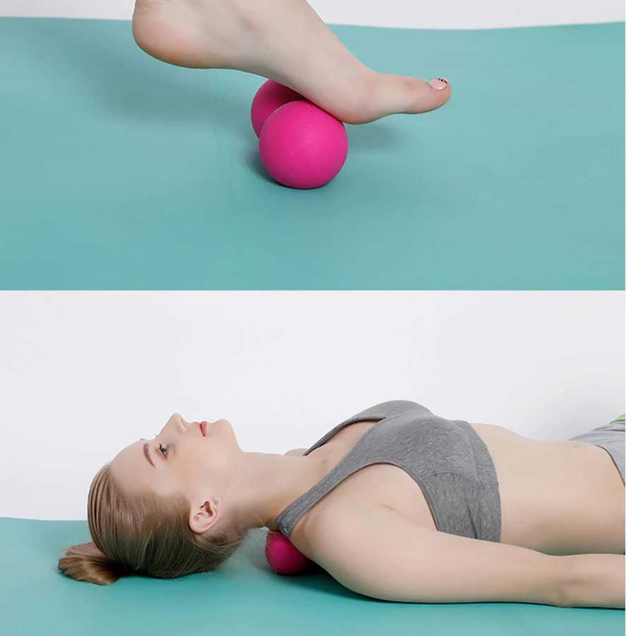 Alat Bantu Yoga Peanut Massage Foam Block Roller Ball 8x16cm Perlengkapan Olahraga Terapi Otot Tubuh