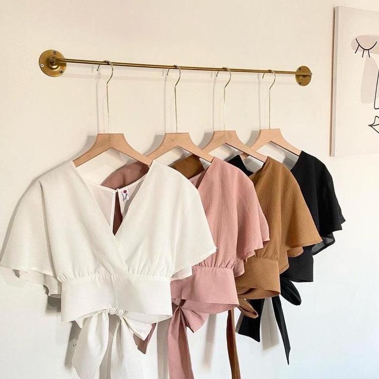 IFRA OUTER CROP / BAJU PENDEK /ATASAN CROP / CROP MURAH / CROP CANTIK / OUTER CRINGKLE / OUTER 2 IN1