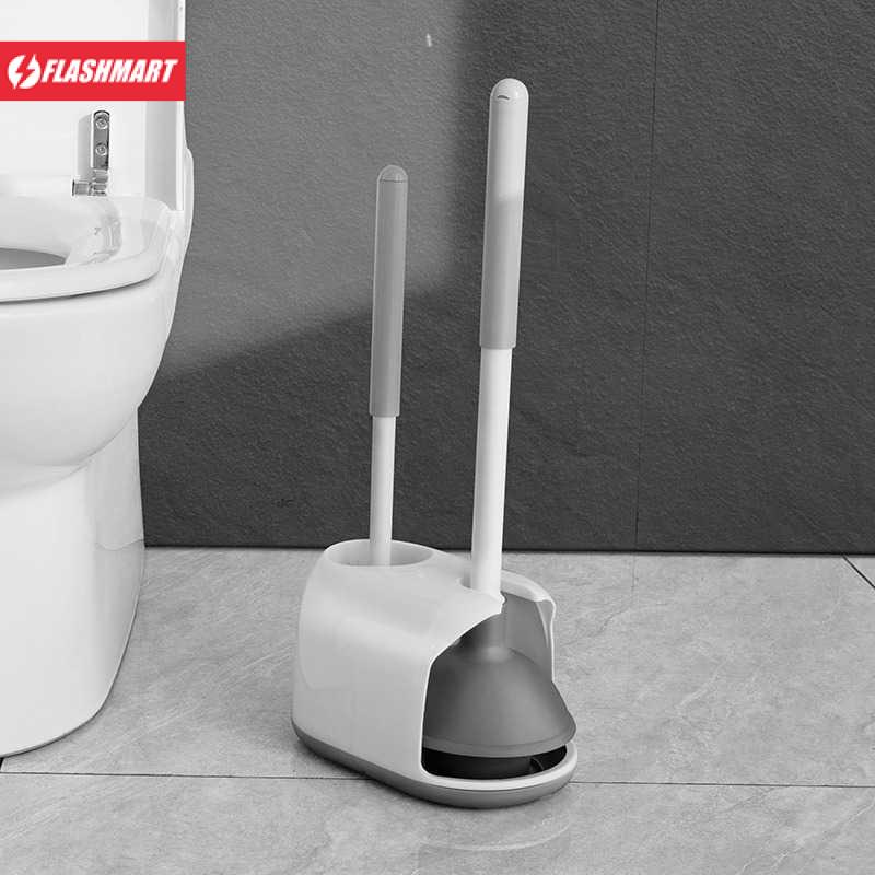 Flashmart Sikat Toilet Brush And Plunger Combo With Holder - FX-04