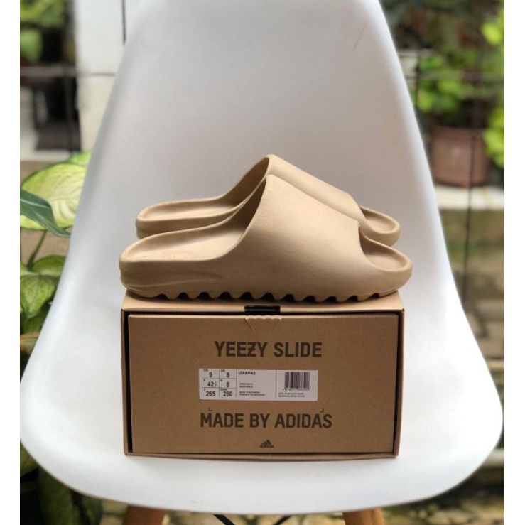 Sendal Slop Yezy Jumbo Coklat Size Besar 46 - 37 Sandal Adidas Yezzy Big Boots