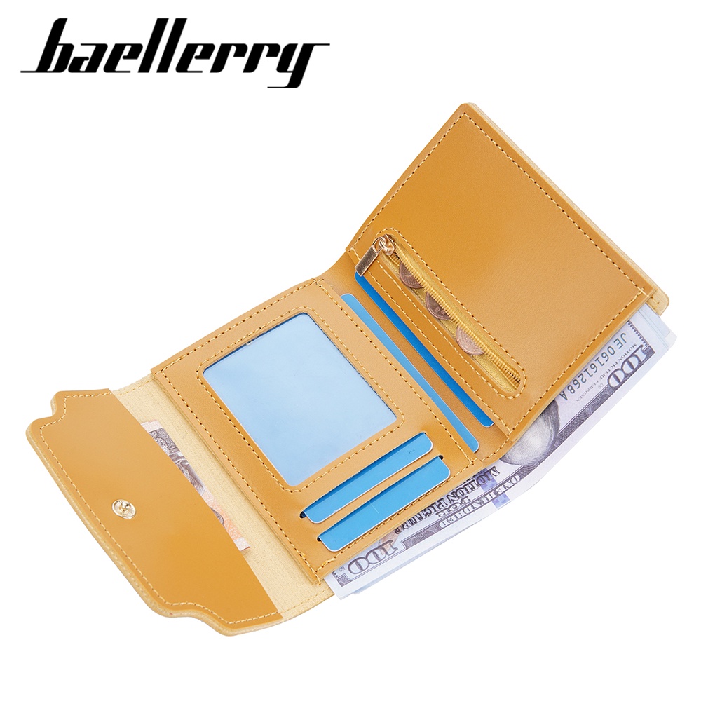 BAELLERRY N2378 Dompet Wanita Kecil Trifold Bahan Kulit PU Leather Premium WATCHKITE WKOS