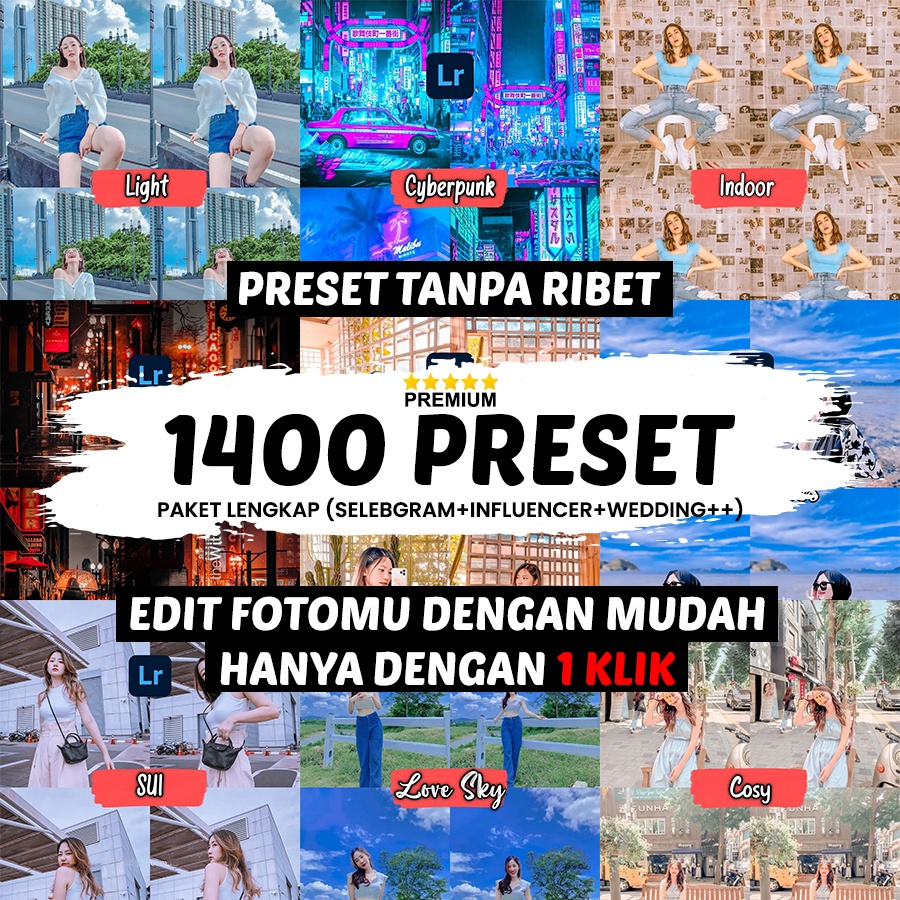 1400 PRESET LIGHTROOM PREMIUM - PRESET LIGHTROOM MOBILE - PAKET PRESET MURAH - 1400 PRESET LIGHTROOM
